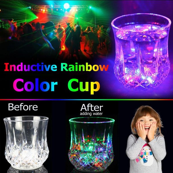 LED Flashing Water Mug – Inductive Light-Up Rainbow Cup (200ml)