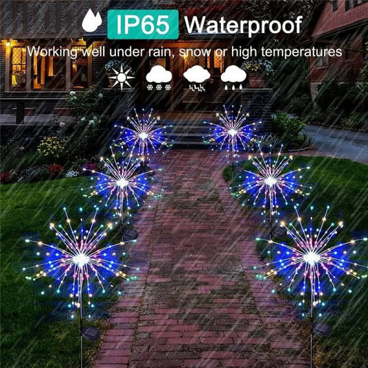 200LED Solar Firework String Light – Outdoor Waterproof Garden Light | 8 Lighting Modes