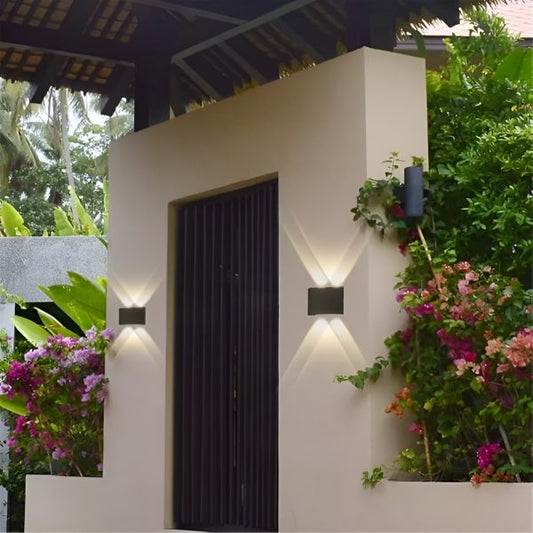 4-Way Waterproof LED Wall Light – 4W | Up & Down Adjustable Beam Outdoor Fancy Wall Lamp