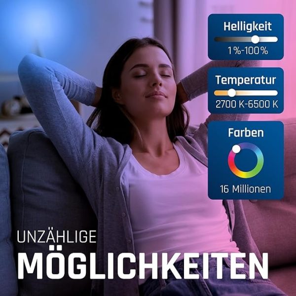 Energizer Smart LED Multicolor WiFi Bulb – 5.5W | App & Voice Control | E14 Holder