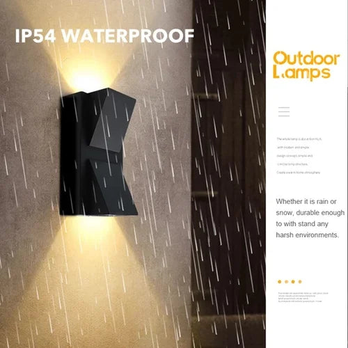 K-Shaped Double LED Waterproof Wall Light – 10W | Two-Sided Outdoor & Indoor Wall Lamp