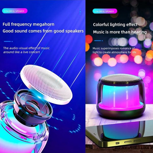 Mini Bluetooth Wireless Speaker with RGB LED & Deep Bass