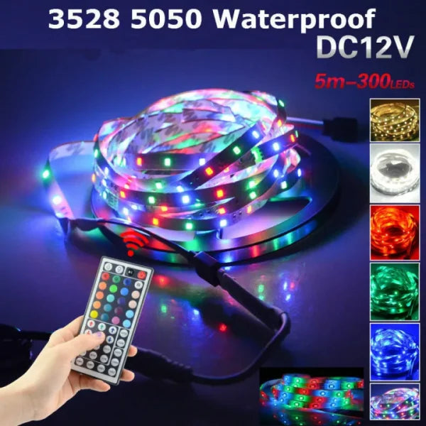 10 Meter RGB LED Strip Light – Multicolor with Remote & Power Adapter