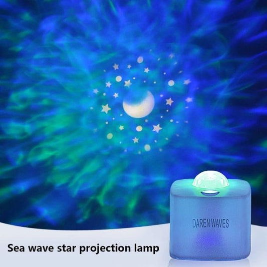Ocean Light Projector for Bedroom – LED Star Galaxy Sky Wave Lamp | Rotating Color Night Light for Kids & Home Decor