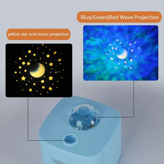 Ocean Light Projector for Bedroom – LED Star Galaxy Sky Wave Lamp | Rotating Color Night Light for Kids & Home Decor