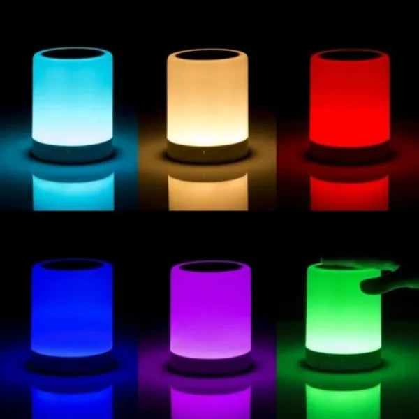 Portable Touch Lamp Bluetooth Speaker – Smart Night Light with Color Changing & Music Playback