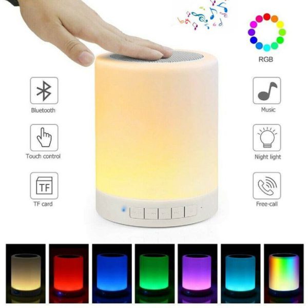 Portable Touch Lamp Bluetooth Speaker – Smart Night Light with Color Changing & Music Playback