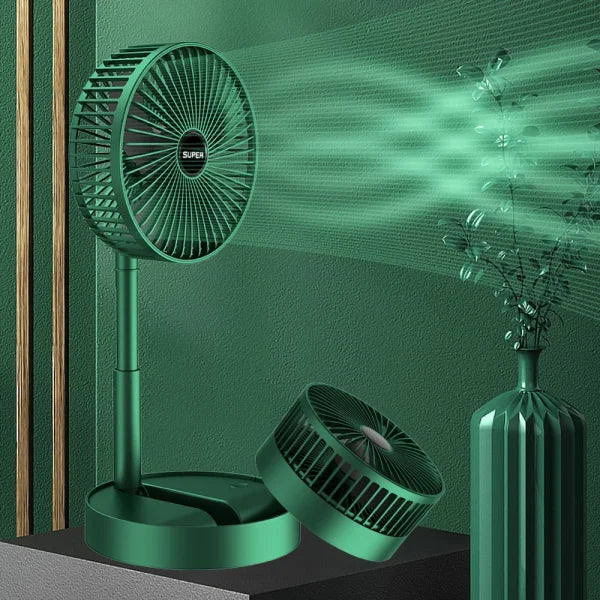 Rechargeable Telescopic Folding Fan – USB Powered & Adjustable