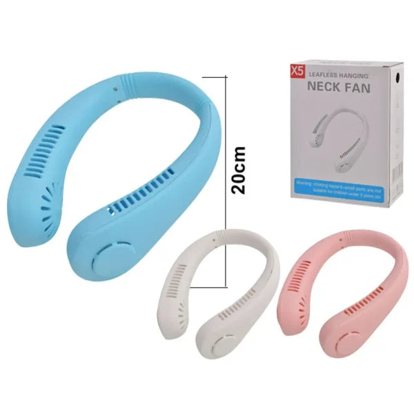 X5 Leafless Hanging Neck Fan – Hands-Free Cooling On the Go