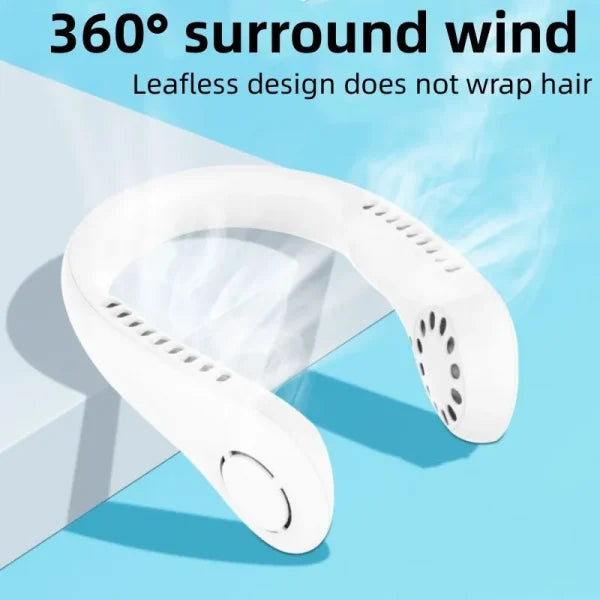 X5 Leafless Hanging Neck Fan – Hands-Free Cooling On the Go